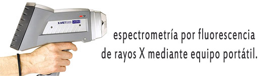 espectrometra por fluorescencia de rayos X mediante equipo porttil
